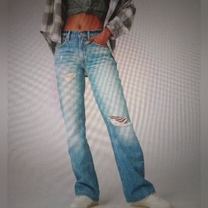 Lucky Brand Boyfriend flare Midrise Sz 27/4